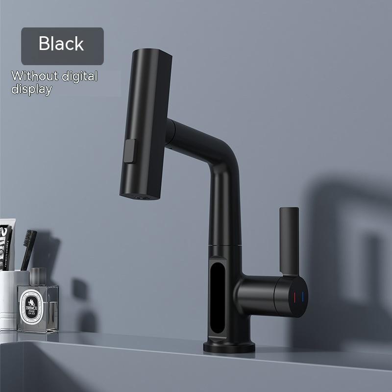 Intelligent Digital Display Faucet Pull-out Basin Faucet Temperature Digital Display Rotation - Gadgets and more