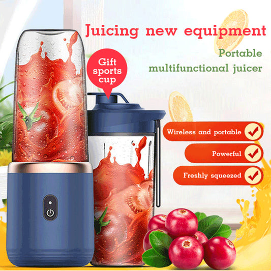 6blade Portable Blender Mini Juicer Cup Extractor Smoothie USB Charging Fruit Squeezer Blender Food Mixer Ice Crusher Portable Juicer Machine - Gadgets and more