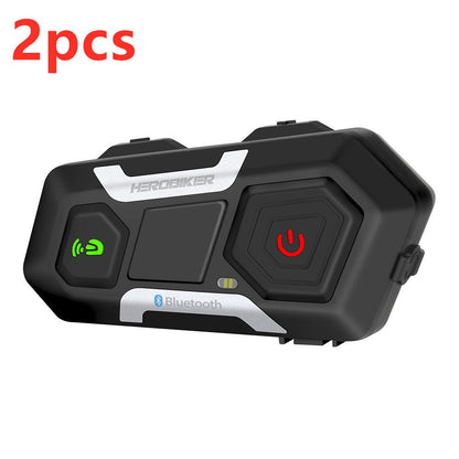 HEROBIKER Motorcycle Intercom Helmet Headset Helmet Waterproof Speaker Interphone Moto Headset Wireless Intercomunicador 1200M - Gadgets and more