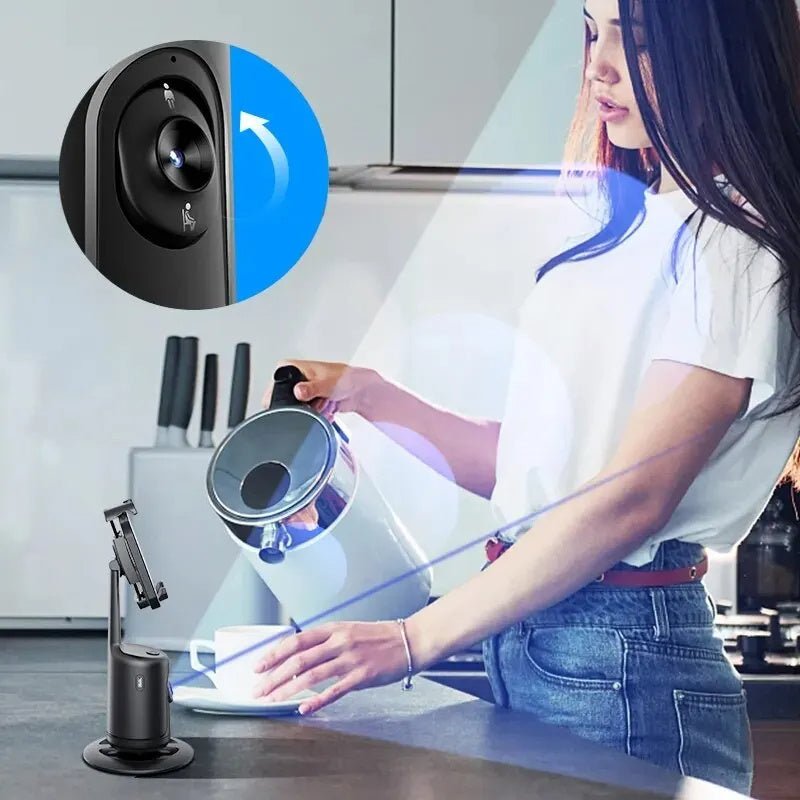 360 Auto Face Tracking Gimbal AI Smart Gimbal Face Tracking Auto Phone Holder For Smartphone Video Vlog Live Stabilizer Tripod - Hsam the store 4every1