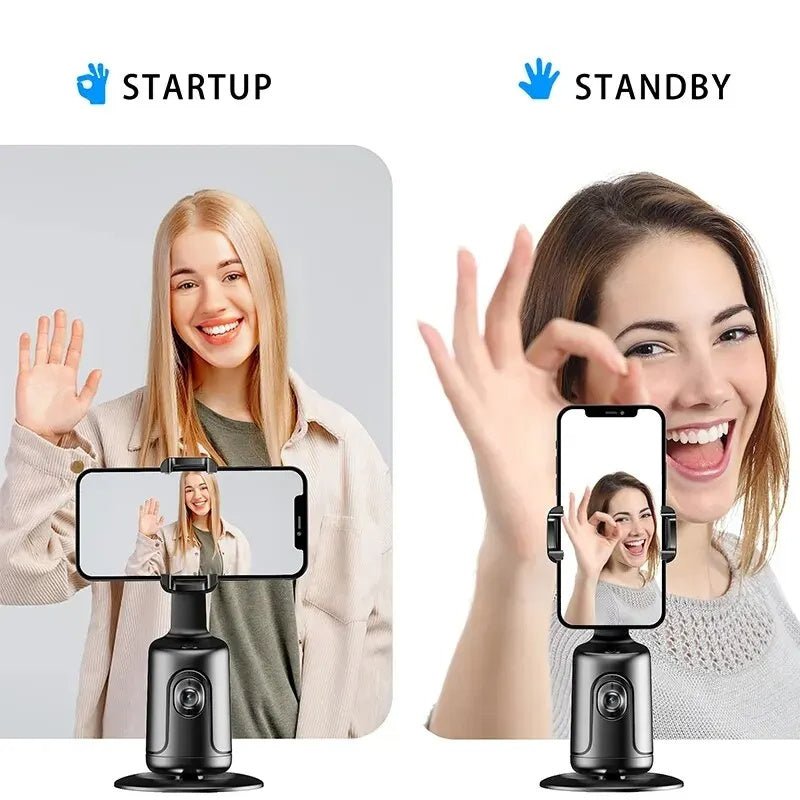 360 Auto Face Tracking Gimbal AI Smart Gimbal Face Tracking Auto Phone Holder For Smartphone Video Vlog Live Stabilizer Tripod - Hsam the store 4every1