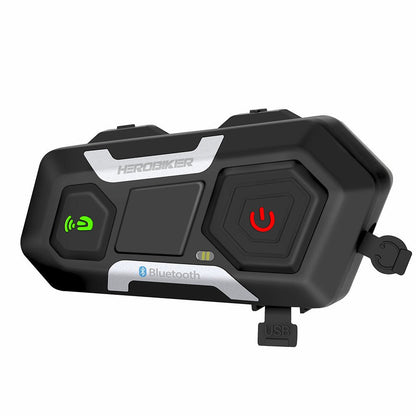 HEROBIKER Motorcycle Intercom Helmet Headset Helmet Waterproof Speaker Interphone Moto Headset Wireless Intercomunicador 1200M - Gadgets and more