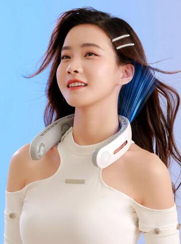 Lazy Mute Outdoor Sports USB Folding Leafless Hanging Neck Electric Fan - Hsam the store 4every1