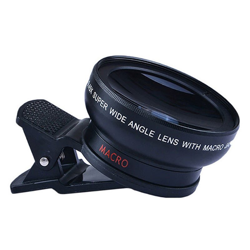 Mobile phone lens 0.45Xwide angle 12.5 times the macro external lens photography camera universal HD Combo - Gadgets and more