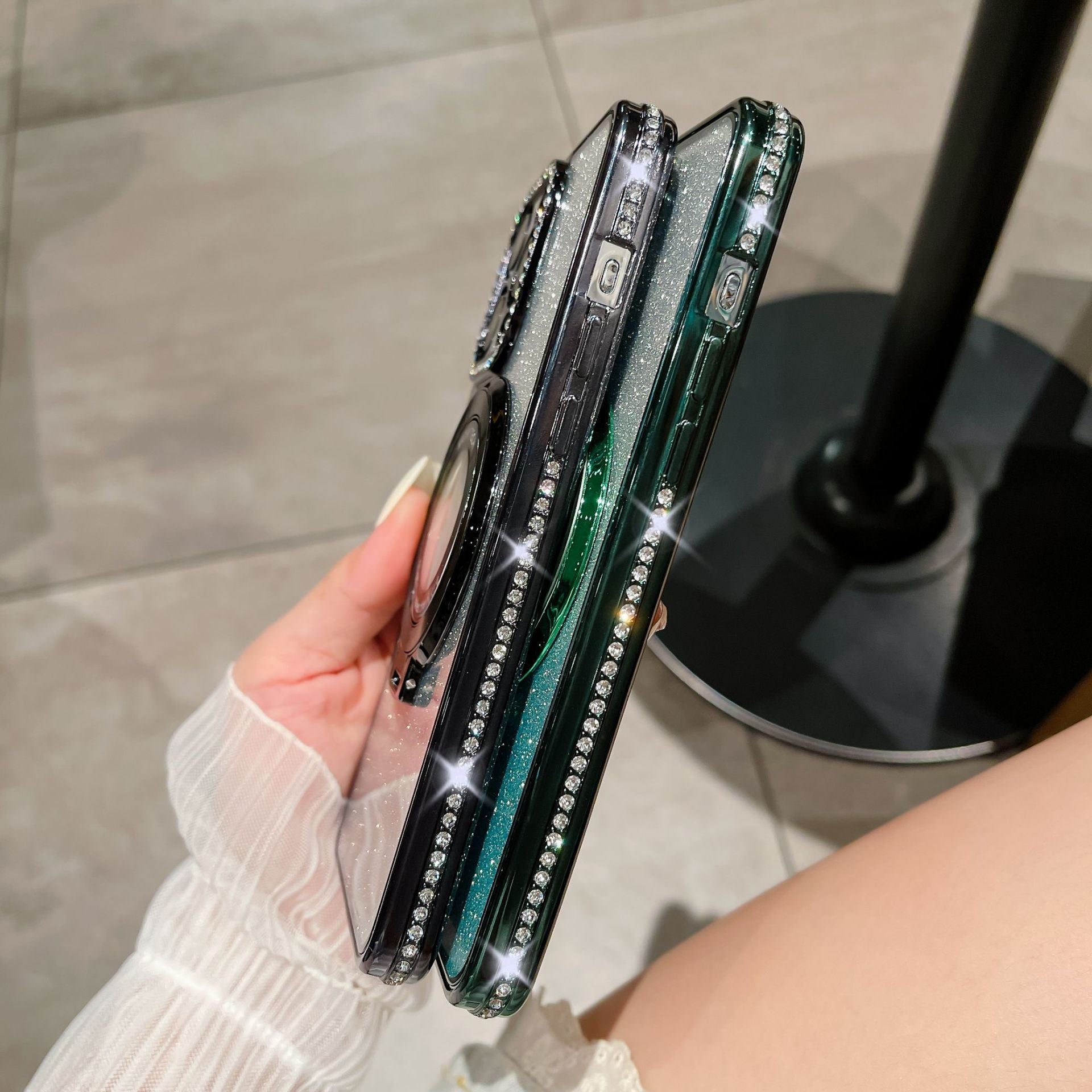 Glitter Tpu Electroplating Magnetic Bracket Phone Case - Gadgets and more