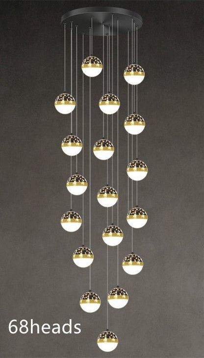 Nordic Luxury Luxury Villa Duplex Staircase Chandelier - Gadgets and more