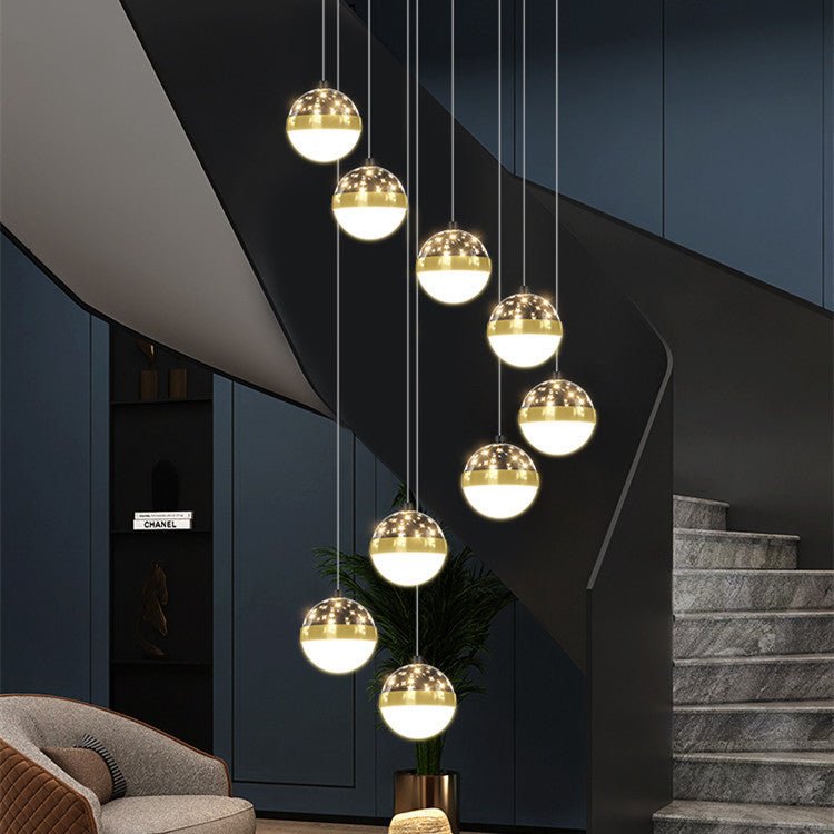 Nordic Luxury Luxury Villa Duplex Staircase Chandelier - Gadgets and more