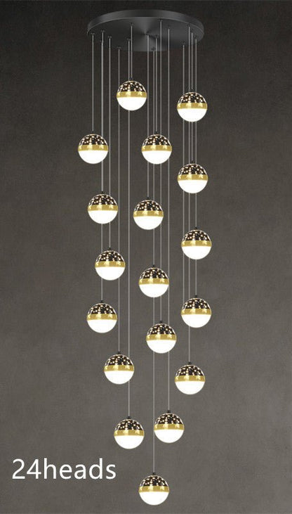Nordic Luxury Luxury Villa Duplex Staircase Chandelier - Gadgets and more
