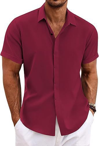 Men's Shirt Short Sleeve Casual Buckle - Gadgets and more