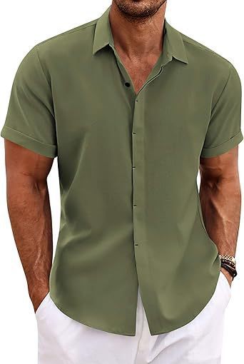Men's Shirt Short Sleeve Casual Buckle - Gadgets and more