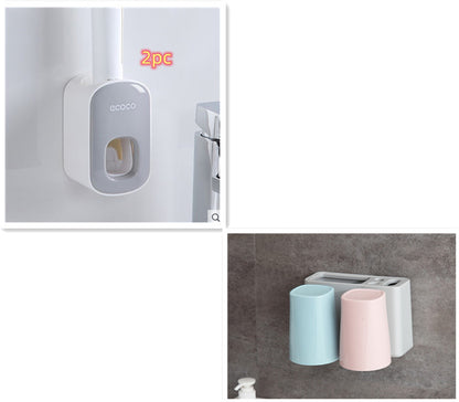 Wall Mounted Automatic Toothpaste Holder Bathroom Accessories Set Dispenser - Gadgets and more