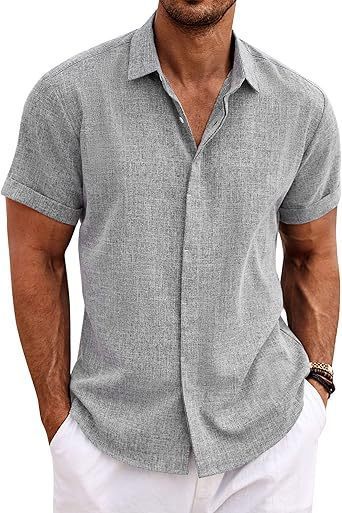 Men's Shirt Short Sleeve Casual Buckle - Gadgets and more