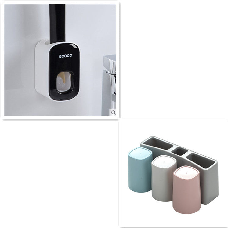 Wall Mounted Automatic Toothpaste Holder Bathroom Accessories Set Dispenser - Gadgets and more