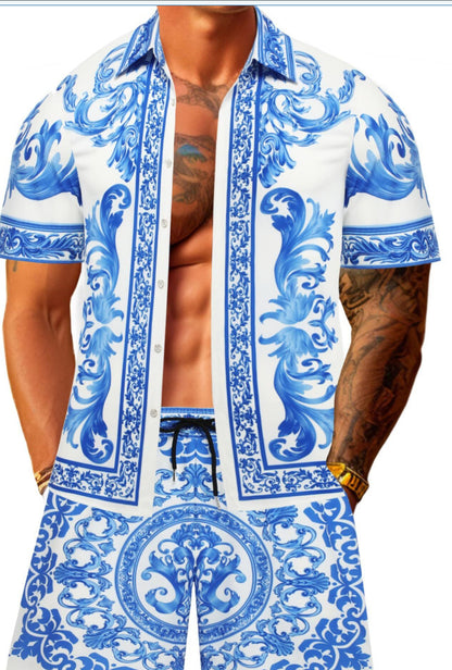 Fashion 3D Digital Printing Hawaiian Vacation Shirt Shorts - Gadgets and more