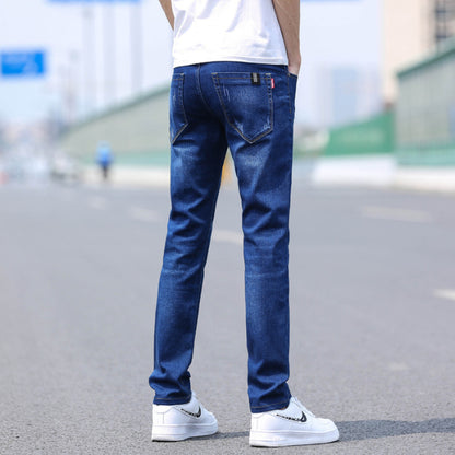 Spring And Summer Denim Trousers Men's Slim Straight Stretch - Gadgets and more