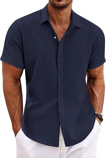 Men's Shirt Short Sleeve Casual Buckle - Gadgets and more