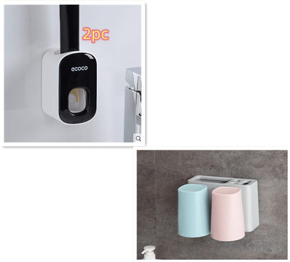 Wall Mounted Automatic Toothpaste Holder Bathroom Accessories Set Dispenser - Gadgets and more