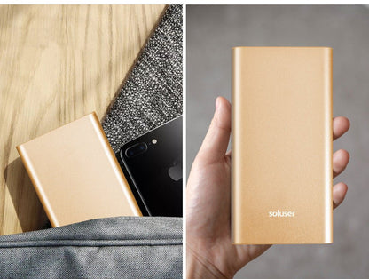 Power Bank 12000mAh Ultra - thin Aluminum Alloy Power Bank - Gadgets and more