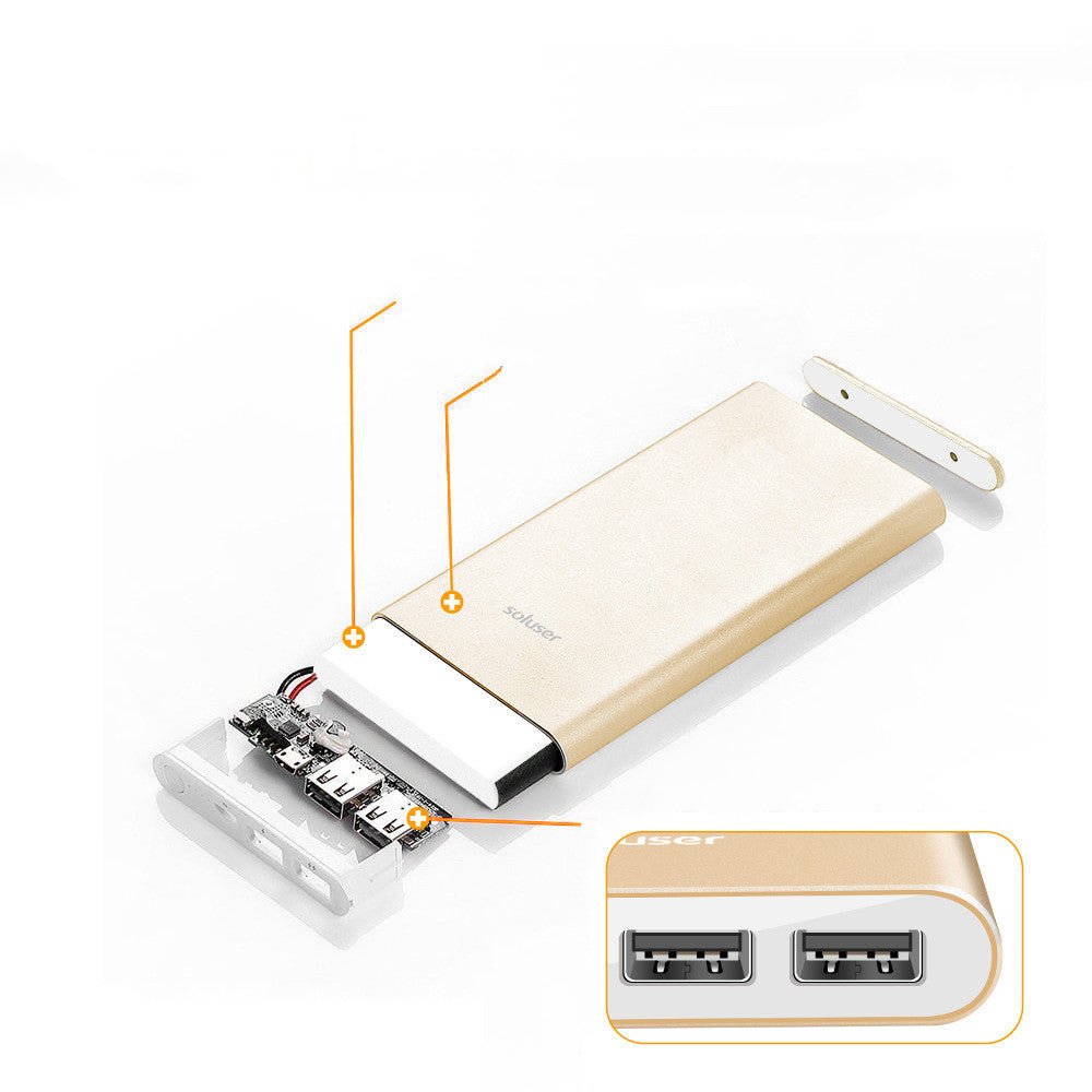 Power Bank 12000mAh Ultra - thin Aluminum Alloy Power Bank - Gadgets and more