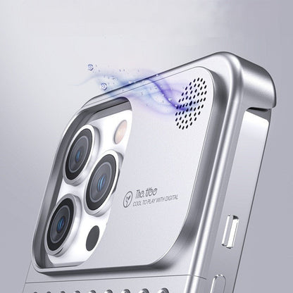 Aluminum Alloy Phone Case For 14 13 Pro Max Plus Hollow Heat Dissipation Anti - fall Full Body Shockproof Phone Cove - Gadgets and more