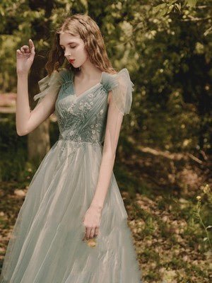 Bridesmaid Long Skirt Female Wedding Dress Host Annual Meeting Dinner Green - Gadgets and more