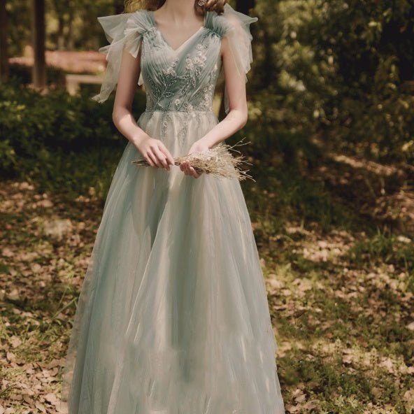 Bridesmaid Long Skirt Female Wedding Dress Host Annual Meeting Dinner Green - Gadgets and more
