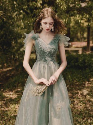 Bridesmaid Long Skirt Female Wedding Dress Host Annual Meeting Dinner Green - Gadgets and more