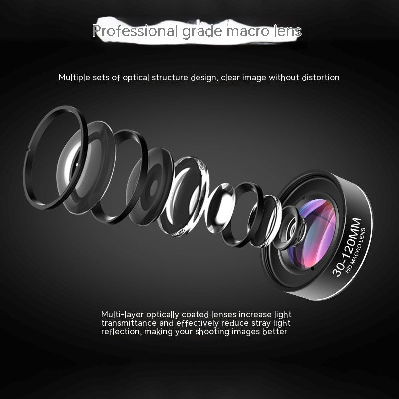30 - 120mm Long - distance Mobile Phone Rear Macro Lens - Gadgets and more