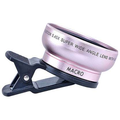 Mobile phone lens 0.45Xwide angle 12.5 times the macro external lens photography camera universal HD Combo - Gadgets and more