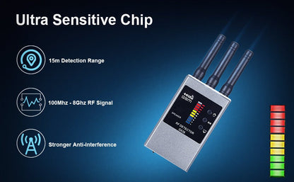 RF Bug Detector Hidden Camera Finder Anti - Spy Listen Swe - Gadgets and more