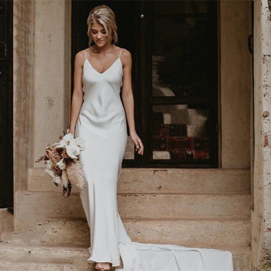 Little White Evening Gown With Train Brigade Shot Long Dress - Gadgets and more