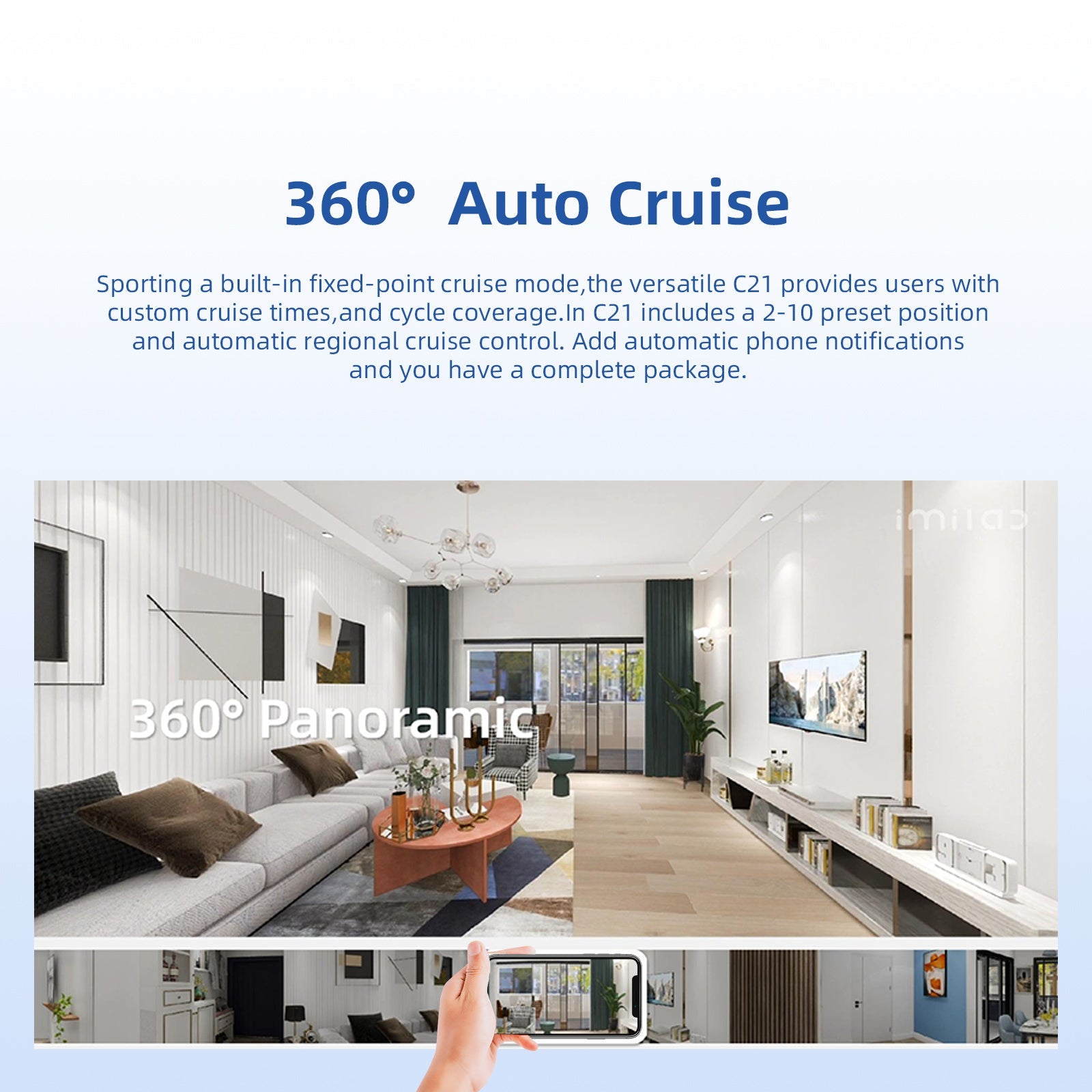 IMILAB C21 2.5K Surveillance Camera Vedio Wifi IP Smart Indoor Home Security Baby Monitor 360view Starlight Night Vision Cam - Gadgets and more